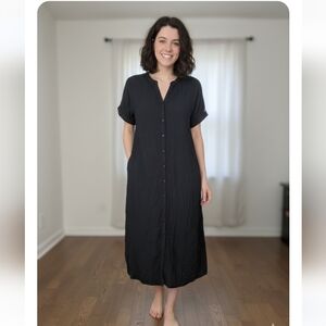 Bristol black Short Sleeve Maxi  Dress Size 14